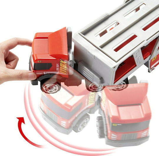 Mattel Matchbox Transporter Feuerwehrauto Set mit Truck 1:64 Feuerwehrauto für 3+ Alter
