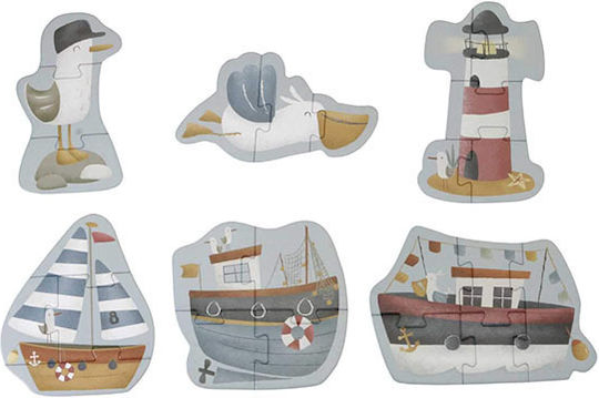 Παιδικό Puzzle 6 in 1 Sailors Bay για 2+ Ετών 24pcs Little Dutch