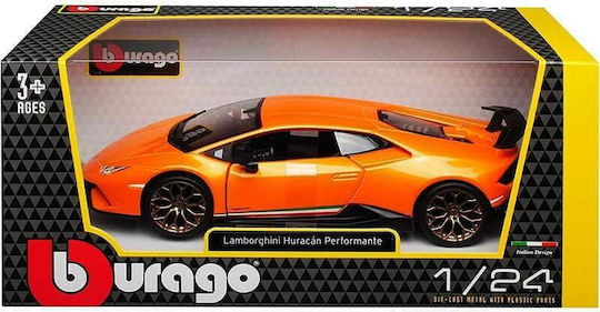 Bburago Lamborghini Lamborghini Huracan Performante Metall Modellfigur Auto Orange im Maßstab 1:24
