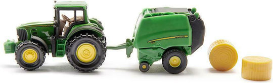 Siku John Deere Tractor With Baler Green Tractor Scale 1:50 Pickup Truck For 3+ Years Old