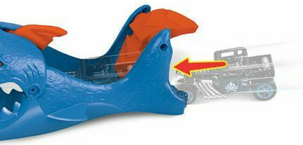 Hot Wheels City Track Shark Launcher for 4+ Years