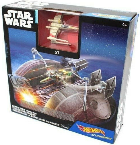 Hot Wheels Star Wars Death Star Trench Run Set with Airplane for 4+ Years