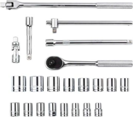 Deli Ratschen- & Steckschlüssel-Sets 1\2" 24Stück