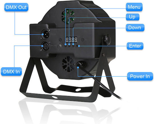 Factory Φωτορυθμικό LED PAR DMX DMX512 FlatPAR 36W RGB
