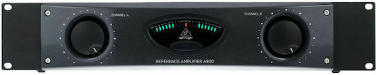 Behringer A800 Усилвател на мощност Усилвател на PA 2 канала 400W/4Ω 220W/8Ω с вентилационна система в Черен цвят