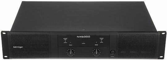 Behringer NX6000 Усилвател на мощност Усилвател на PA 2 канала 3000W/4Ω 1600W/8Ω в Черен цвят