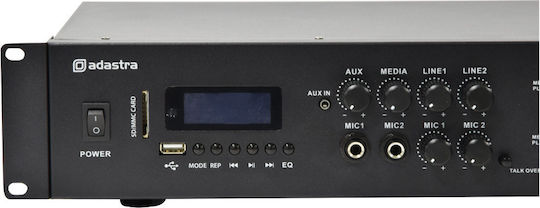 Adastra A4 Integrated Commercial Amplifier 4 Channels 200W/4Ω 100W/8Ω and USB/FM/Bluetooth Connections 953.404UK