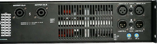 Ihos D-1200 PA Power Amplifier 2 Channels 1200W/4Ω 600W/8Ω Black