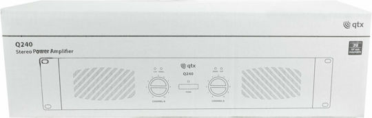 QTX Sound Q240 PA Power Amplifier 2 Channels 60W/4Ω 40W/8Ω Black