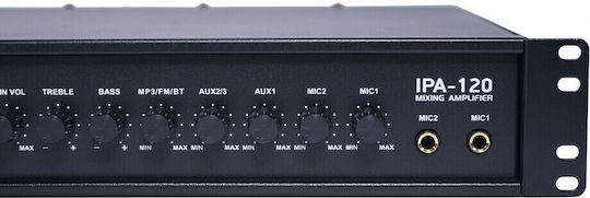Ihos IPA-240 Integrated Commercial Amplifier 240W/100V Equipped with USB/FM/Bluetooth Black