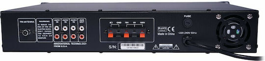 Ihos IPA-240 Integrated Commercial Amplifier 240W/100V Equipped with USB/FM/Bluetooth Black