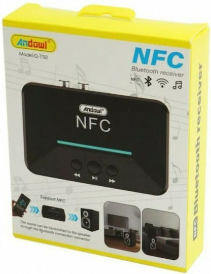 Andowl NFC v5.0 v5 Bluetooth 5.0 Receiver με θύρες εξόδου USB / 3.5mm Jack / RCA και NFC
