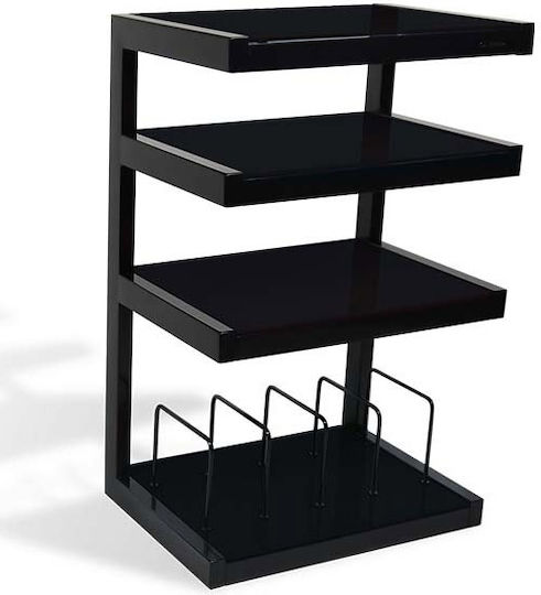 NorStone Esse Vinyl Мебел за Hi-Fi Черен 57x86x40см