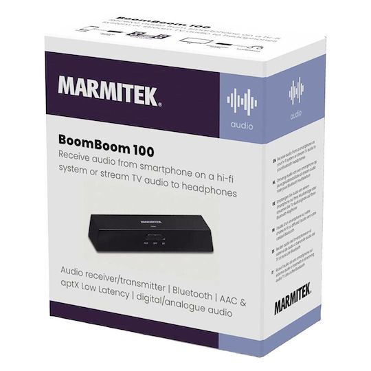 Marmitek Boomboom 100 Receptor Bluetooth 4.1 Transmițător cu Port De Ieșire USB