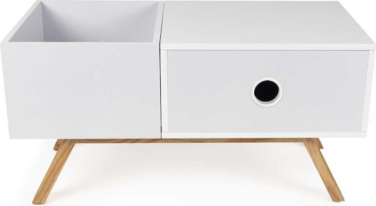 Glorious Turntable Lowboard Έπιπλο Hi-Fi Λευκό 86.2x24x42cm