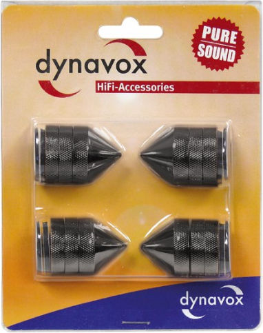 Dynavox Sub-Watt Αντικραδασμικές Ακίδες 25mm Ύψους 35-41mm Σετ 4 Τεμαχίων σε Μαύρο Χρώμα