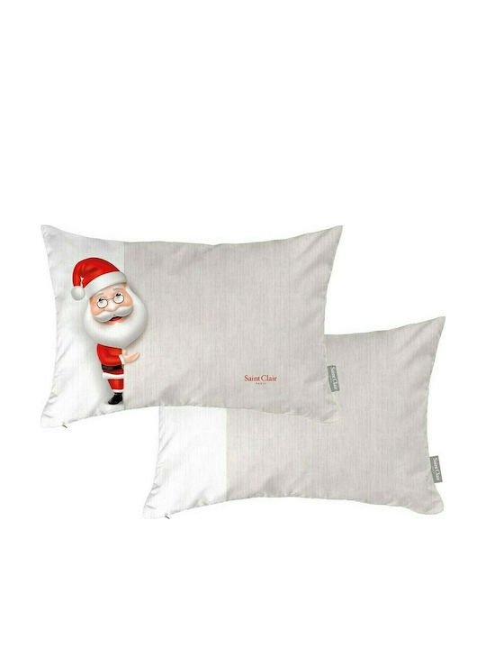 Saint Clair Christmas Decorative Pillow Rectangular White 45x45pcs