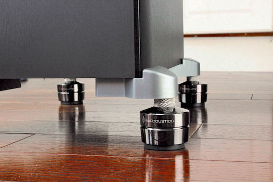 IsoAcoustics Gaia I Αντικραδασμικά Πατάκια Σετ 4 Τεμαχίων Ασημί