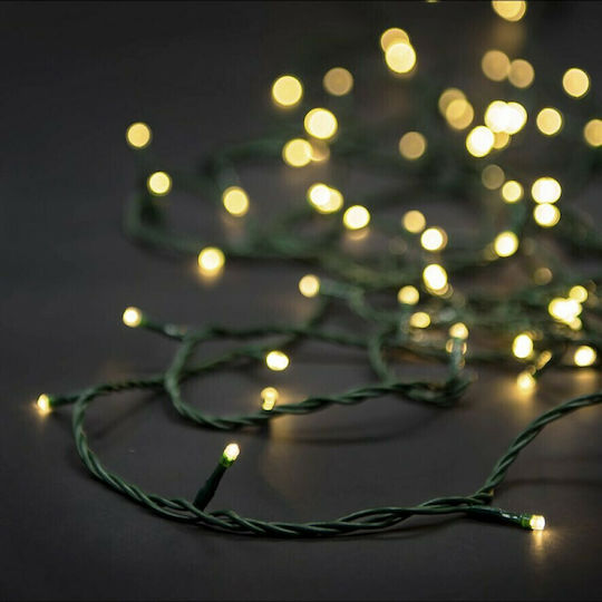 100 Lichterketten LED 8m. Warmes Weiß in Zeichenfolge 1Stück