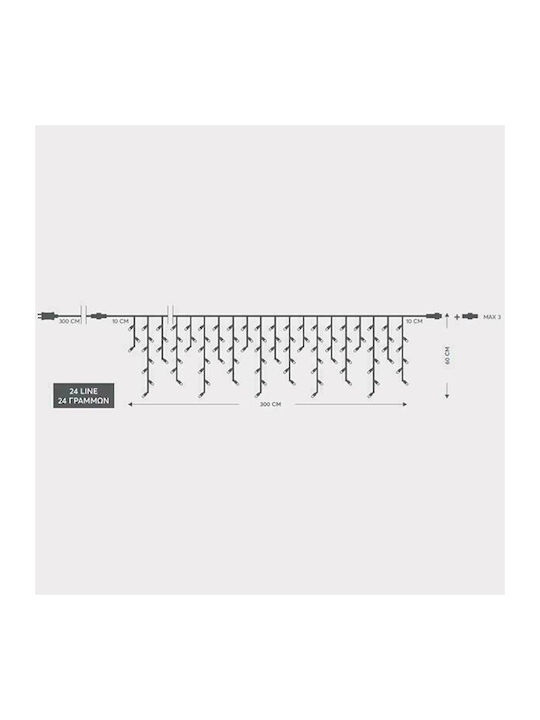 144 Lights LED 3m. x 60cm Blue type Rain 1pcs