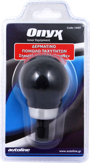 Autoline Shift Knob Onyx Leather for Opel Corsa OPEL Black