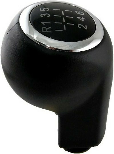 Carner Πόμολο Ταχυτήτων GK0912 για Opel Astra H / Corsa D / Zafira B 6 Ταχύτητες Μαρκέ Χρώμιο / Μαύρο