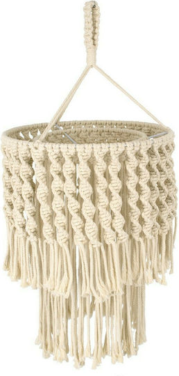 GloboStar Algeria Beige Boho Ceiling Pendant Light with Rope for E27 Socket 30x40x40cm