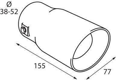 Lampa Amortizor de eșapament TS-49 Universal Φ38-52mm