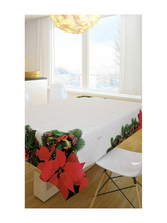 Saint Clair Christmas Tablecloth Fabric Beige L145xW145cm.