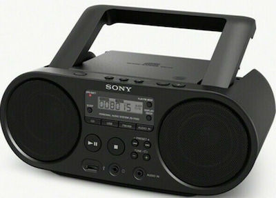 Sony Φορητό Ηχοσύστημα ZS-PS50 με CD / MP3 / USB / Ραδιόφωνο σε Μαύρο Χρώμα
