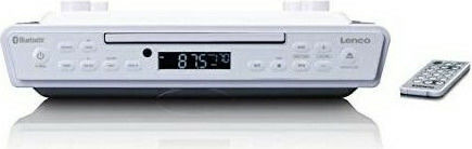 Lenco Tragbares Radio-CD-Spieler mit Bluetooth CD Radio Weiß
