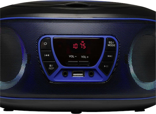 Denver Φορητό Ηχοσύστημα με Bluetooth / CD / USB / Ραδιόφωνο Μπλε