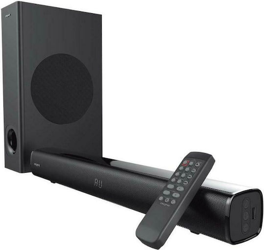 Creative Speaker Stage Soundbar 2.1 Bluetooth και HDMI 80W με Τηλεχειριστήριο Μαύρο