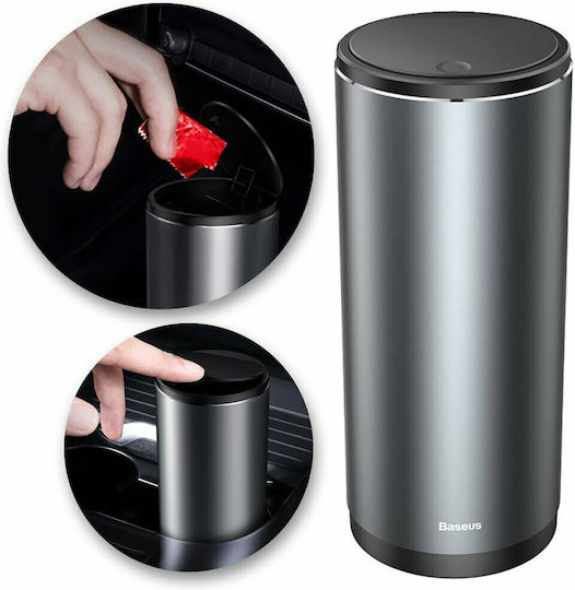 Baseus Gentleman Style Car Trash Can Mini Car Trash Can Gray