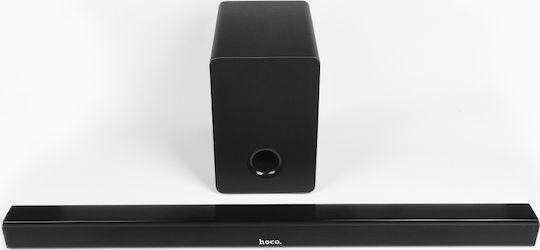 Hoco BS26 Soundbar 2.1 Bluetooth 40W με Ασύρματο Subwoofer και Τηλεχειριστήριο Μαύρο