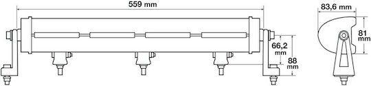 Lampa Pluton Headlights Car in Bar Shape LED Universal 10 - 30V 120W with Orange Lighting 1pcs