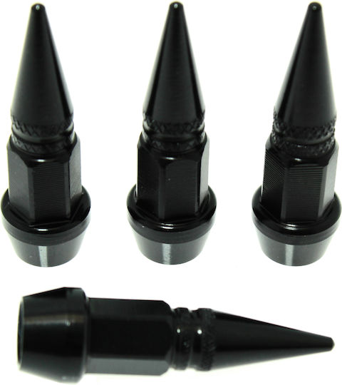 Blox Blox Car Tire Valve Caps Aluminum Wheel Valve Caps Black 4pcs