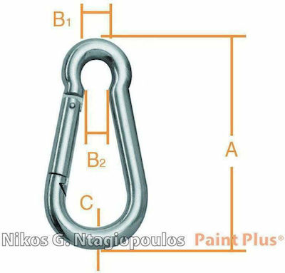 Vormann Hook Ασφαλείας Γαλβανιζέ 80x8mm