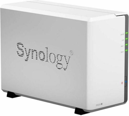 Synology DiskStation DS220j NAS Кула с 2 слота за HDD/SSD