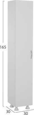 HomeMarkt Baylor Στήλη Μπάνιου Δαπέδου με Μελαμίνη Μ30xΒ33xΥ165cm Λευκή HomeMarkt Baylor Στήλη Μπάνιου Δαπέδου με Μελαμίνη Μ30xΒ33xΥ165cm Λευκή