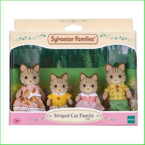 Epoch Toys Striped Cat Family Sylvanian Families For 3+ Years (Miscellaneous Designs)