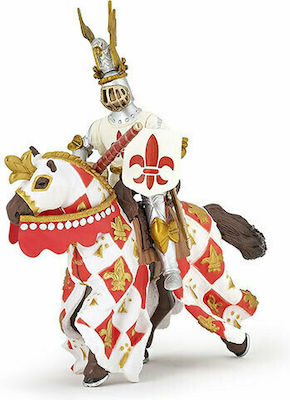 Papo Miniature Toy White Knight Fleur De Lys 11cm.