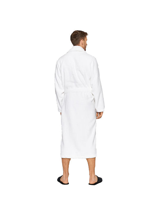 Ralph Lauren Men's Winter Cotton Pajama Robe White