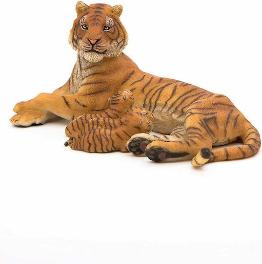 Papo Tigroaică Culcată Alăptând Înălțime 5.8 Cm (Diferite Modele)