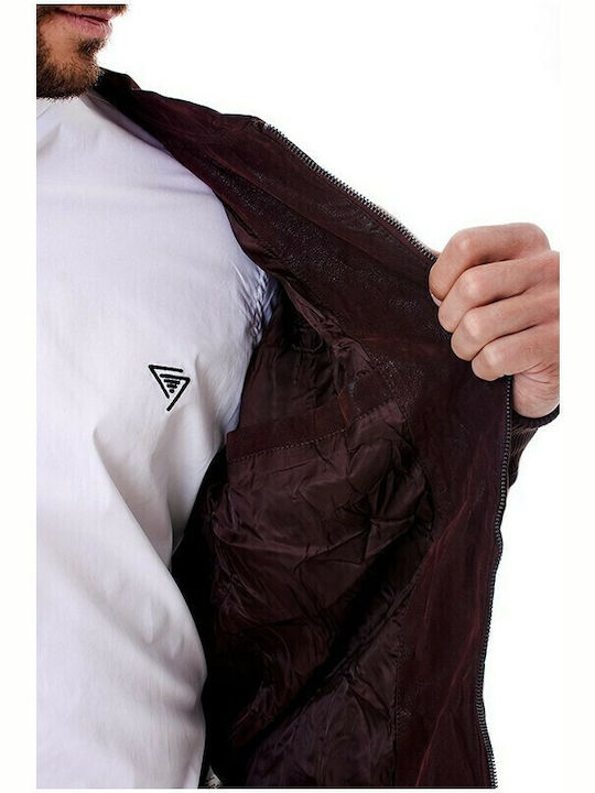 Toledo Jacke aus Kunstleder Burgundisch