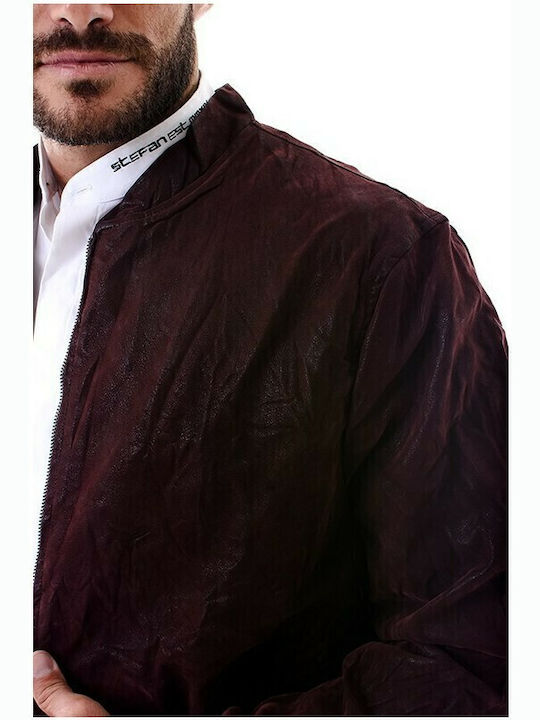 Toledo Jacke aus Kunstleder Burgundisch