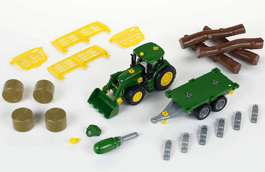 Klein John Deere με Τρέιλερ & Ξυλεία Τρακτέρ 1:24 Αγροτικό για 3+ Ετών