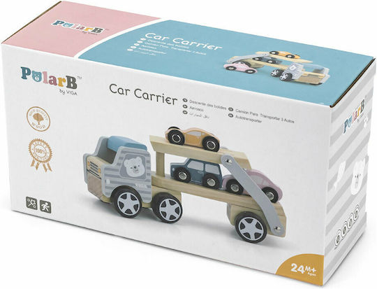 Viga Toys ПоларБ Камион За Превоз На Автомобили За 3+ Години