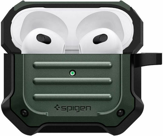 Spigen Tough Armor Silicone Case with Keychain Military Green for Apple AirPods 3