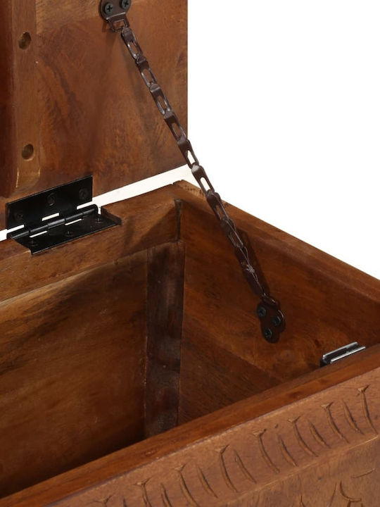 vidaXL Wooden Decorative Trunk Coffee 110x30x40cm